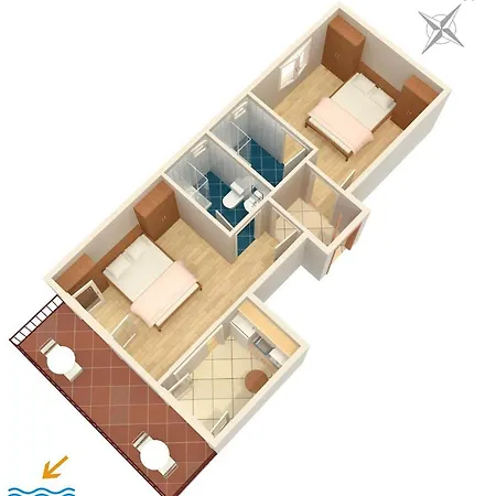 By The Sea Podgora, Makarska - 2614 Apartment